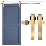 Rio Salto Gold Barn Door Hardware Kit, Gold Brushe