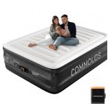 Commouds Queen Air Mattress with 2000mAh Battery p