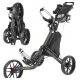 EASEGO, Golf Push Cart, 3 Wheel Golf Bag, Foldable