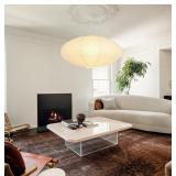 2 Ct White Oval Paper Lantern Shade, 20x10" Folda