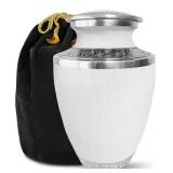 2 Ct Large White Urn
