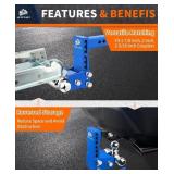 Metoware Adjustable Trailer Hitch for 2.5" Receiv