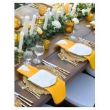 50 Pc. 13" Gold Plastic Charger Plate Set, "REEF
