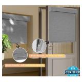 2 Ct Persilux Grey Blackout Cordless Roller Shades