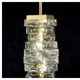 Modern Crystal Pendant light- Gold, LED, Rod-Hung,