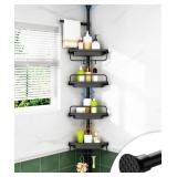 Corner Shower Caddy- Tension Pole, Extendable, 4 T