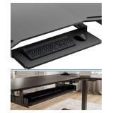 Adjustable Pullout Keyboard Tray - Black, 28x11"