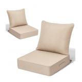 2 Set Thick Deep Seat Patio Chair Cushions 20" x