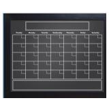Magnetic Wall Chalkboard Monthly Calendar - includ