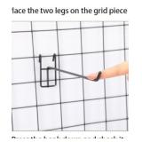 100 Pcs. Assorted Grid Wall Hooks - (20) 8" (20)