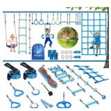 56Ft Weatherproof Ninja Warrior Hanging Obstacle C