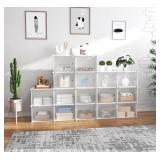 Portable Shoe Rack Organizer With Door, Holds Up T