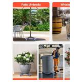 Vevor Trash Can Dolly - Grey, 4 Lockable Wheels, 4