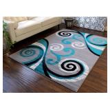 Masada Rugs Stephanie Collection Area Rug - Turquo