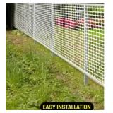 4x50Ft White Temporary Fencing - Plastic, 2.5x1.7"
