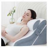 3 Pc Bed Wedge Pillow For Sleeping 20 in 1