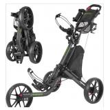 EASEGO, Golf Push Cart, 3 Wheel Golf Bag, Foldable
