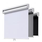 2 Ct. Cordless Blackout Roller Shades - White (1)
