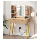 29.5" Small Makeup Vanity w/Adjustable Light Mirr
