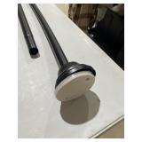 2 Count, (1) Black Tension Curtain Rod, 41"-126"