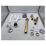3 Ct. Brass Finish Bathtub Fixture Lot - (1) Spout