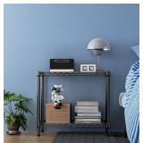 2 Tier Storage Rack, 220 Lb. Capacity, Black Metal