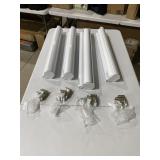 4 Ct Cordless White Zebra Blackout Roller Shades-