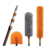 20Ft High Reach Duster Kit - Orange/Black, 3 Head