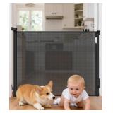 Retractable Baby Gate 38" Tall, 71" Wide, Hardwa
