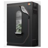 Tall Slip Light Proof Grow Tent - Black, 48x24x72"