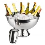 Large Champagne Bowl, 12L Stainless Steel Champagn
