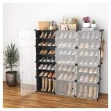 Portable Shoe Rack Organizer With Door, Holds Up T