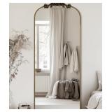 Arched full Length Mirror - Silver, 58x18"