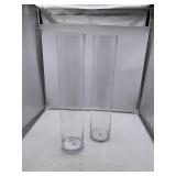 2 Ct. Glass Hurricane/Floating Candle Cylinder Vas