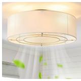 Low Profile Ceiling Fans With Lights, 20" BOHO Ra