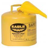 Eagle 5 Gallon Yellow Galvanized Steel Gas Can For