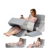 9 PC Orthopedic Bed Wedge Pillow Set, Great For Se