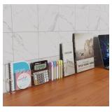 2 Pack Brochure Holder Wall Mount - 6 Slots, Clear