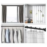 BRIOFOX, Industrial Shower Curtain Rod, Never Rust