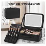 RELAVEL, Travel Makeup Bag With LED Mirror, 16.2"
