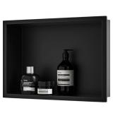 Stainless Steel Shower Niche 18x12" Matte Black