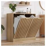 Double Tilt Out Laundry Hamper, 11.8 Gallon Fluted