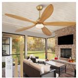 Dimmable 60" Large Outdoor Ceiling Fan With Light