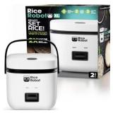 8-Cup (2L) White Rice Cooker with Ceramic Pot