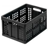 Clax crate folding box basket 48 qt black