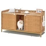 SETVSON Cat Litter Box Enclosure, 2 Cats
