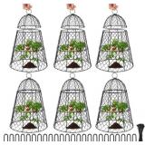 Garden Cloches 6-Pk, Metal Covers 17x13 Black