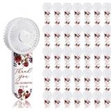 Tujoe 100 Pcs Wedding Handheld Fans Burgundy