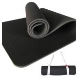 Extra Thick Yoga Mat with Strap, 10mm