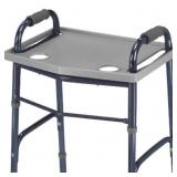 DMI Walker Tray with Cup Holders, Gray